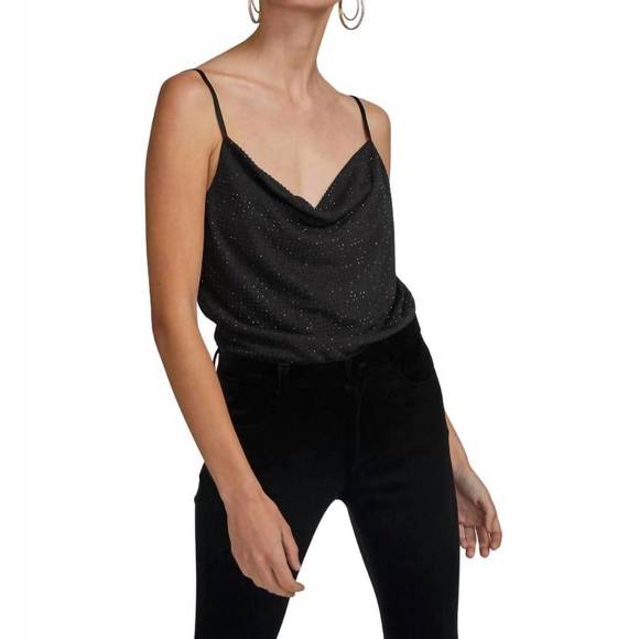 NEW GENERATION LOVE marisol crystal cami top in black